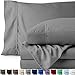 Bare Home Twin XL Sheet Set - College Dorm Size - Premium 1800 Ultra-Soft Microfiber Sheets Twin Extra Long - Double Brushed - Hypoallergenic - Wrinkle Resistant (Twin XL, Light Grey) primary