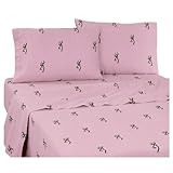 Buckmark Sheet Set Size: Queen, Color: Pink
