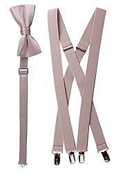Tuxgear Mens Bow Tie and Suspender Set
