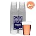 Clear Disposable Plastic Cups 10 Oz. Pack Of (50) Fancy Hard Plastic Cups - Party Accessories - Wedding - Cocktails- Tumblers