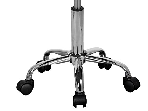 Duhome Vibrant Red and Chrome Swivel Task Chair Drafting Stool with Tractor Seat - Thumbnail 2