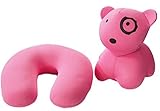 PackingPup - Cute Puppy Microbead Pillow - Convertible Travel Pillow (Powder Pink)