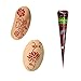 Temporary Tattoo Stencils Kits/Temporary Brown Red Tattoo Paste Cones for Body Art Drawing Painting with 2 x Applicator Bottle,16 x Needles and 48 x Adhesive Stencil Set