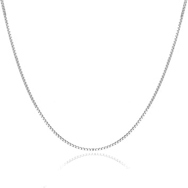 Amazon.com: Solid 925 Sterling Silver 2mm Box Chain Necklace