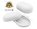 1 ALAZCO Travel Soap Dish Large Oval Container Box Case White Great for Home School Gym