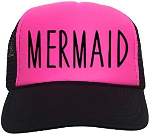 Mermaid on Black and Pink Trucker Hat
