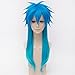 Kadiya Anime Blue Medium Length Boy Cosplay Wigs Costume Full Hair