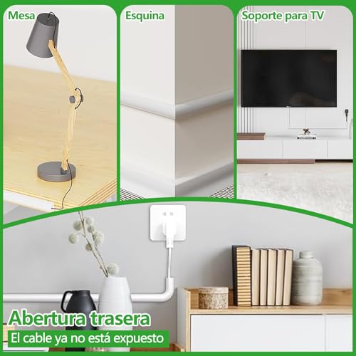 NZNDWYT Canaletas para Cables Pared 5M - Cubre Cables de Suelo,Protector de Cable sobre Piso,Canaleta con Fondo Autoadhesivo,Esconder Cable para Teatro,Taller,Almacén