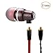 BASN Wood Earphones with HD Clear Crisp Sound in-line Microphone Noise Isolation Deep Bass Headphones