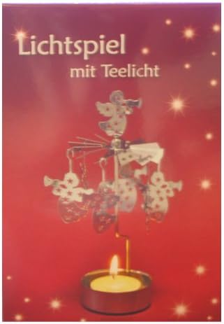 German Angel Chimes Pyramid - Nickle Plated - Tea Lights