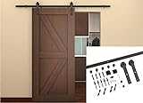 Unionline US Style 6.6 Ft Homewares Sliding Wood Barn Door Hardware Sliding Track Kit Straight Roller