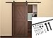 Unionline US Style 6.6 Ft Homewares Sliding Wood Barn Door Hardware Sliding Track Kit Straight Roller