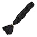 RAYIIS 6 Packs Braiding Hair Kanekalon Synthetic Braiding Hair Extensions 24 inches (6 Packs, Black 1B)