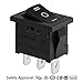 uxcell SPDT 3P 3 Position On-Off-On Toggle Wiring Boat Rocker Switch Black AC 125V/12A 250V/10A