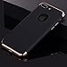 RANVOO Slim Fit iPhone 7 Plus Case, Hard Plastic PC Super Thin Mobile Phone Cover Case with Matte Finish Coating Grip, 3 in 1 Detachable Case, Black & Gold