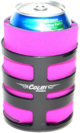 Bicycle Water Bottle Cup Holder (Black w/ Hot Pink)