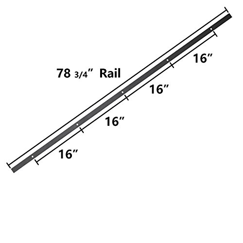 TCBunny 6.6 Feet Sliding Barn Door Hardware Set Superior Quality Track Kit Antique Style (Black)