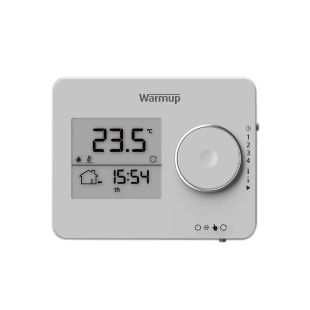Warmup Tempo Digital Thermostat Porcelain White for underfloor Heating Systems