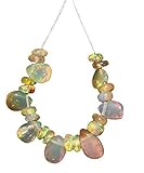 3.60 TCW Natural Ethiopian welo Fire Opal Almonds & Roundel Beads Demi strand 81AZ31