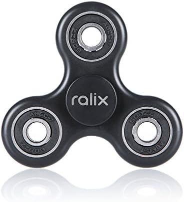 Anxiety Stress Relief Fidget Spinner: Calming Toy for Focus, Relaxation, Distraction &amp; Improved Mood - Aids Depression, Worry &amp; Fear - Perfect Gift for Autism, Anger, ADD, ADHD &amp; PTSD (Black)