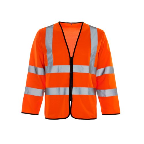 Supertouch 32685 Long Sleeved Hi Vis Zip Vest, XX-Large, Orange