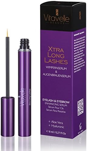 Xtra Long Lashes Serum 8 ml. I Made in Germany I Increases and lengthens eyelash growth I Eyelash Booster I Eyelash Extensor Serum I for eyelashes and eyebrows I Eyelash Enhancer I Eyelash Growth