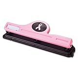 Officemate Breast Cancer Awareness 3-Hole Punch, Pink, 3 Hole Punch (08901)