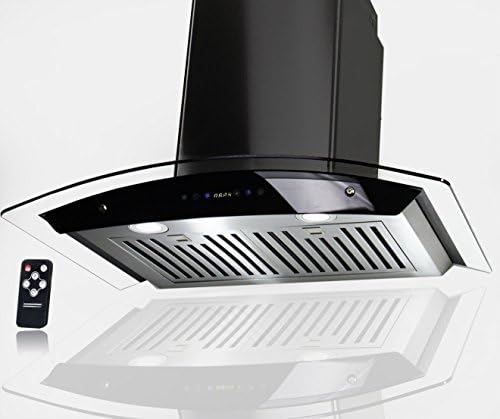 30" Wall BLACK Stainless Steel Range Mount Hood Kitchen Stove Vents Y-668S3-75BK