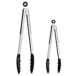 Kitchen Premium Silicone Tongs - Pack Of 2, 9