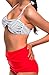 Angerella High Waisted Bathing Suit for Women Bikini Swimwear (BKI033-R1-3XL), Red(Stripe), US 12-14=Tag Size 3XL