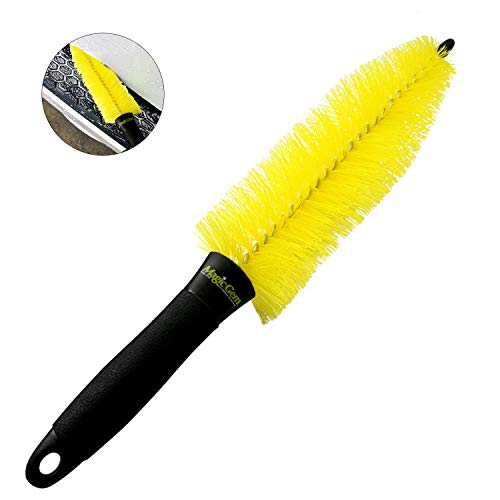 Lightton Car Wheel Cleaning Brush, Soft Bristle Cleaning Spoke Rims Brushes, No Scratches Wheel Cleaner Detailing Brushes for Car Wash Brush, Motorcycle,Bike(15 inch)
