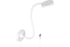 ENUOTEK Flexible LED Wall Mounted Reading Light, USB Powered White LED Bedside Reading Lamp, 100%-70%-35%-15% 4 Levels Dimmab