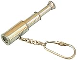 Hampton Nautical  Solid Brass Telescope Key Chain, 6
