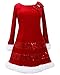 Bonnie Jean Little Girls Santa Christmas Red Bow Velvet Dress