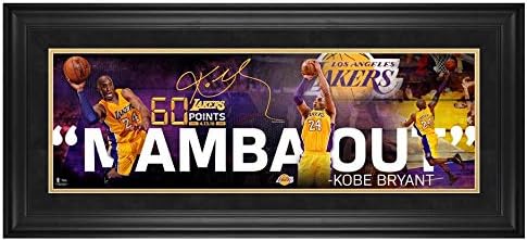 Kobe Bryant Framed 10x30 Los Angeles Lakers Mamba Out Collage