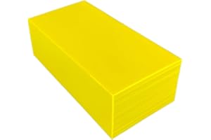 PLASTI-BLOCK EcoCut: High-Density Polyethylene (HDPE) Yellow Plastic Block 2" x 3" x 6" - for Machining, Home Improvements, Prototypes, DIY Projects, Engineering