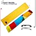 emma kites 60in Rainbow Cube Delta Kite - Flowing Blue Tails - Easy to Assemble, Fly for Kids, Beginners Great for Family Outdoor Games and Activities