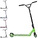 Land-Surfer Stunt Scooter Black with Green Trim and Small Skulls