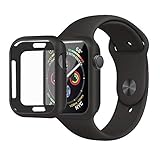 MENEEA for Apple Watch Series 4/Series 5 Case Protector,Ultra-Thin Anti-Scratch Flexible Soft Protective Bumper Cover for New Apple Watch Series 4/Series 5 44mm,Replacement for iWatch 4 5 Case Black
