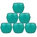 Beauticom 12 Pieces 50G/50ML Teal Color Frosted Container Jars with Inner Liner for Lotion, Toners, Lip Balms, Makeup Samples - BPA Free