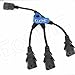 Eonvic IEC 320 C14 Male to 3 x C13 Female Y Splitter Power Cable 1ft