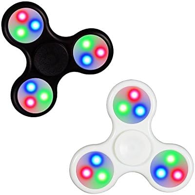2017 Spinner Fidget Toys The Anti-Anxiety 360 Spinner Helps Focusing Premium Quality Ultra Fast Bearings Toys [3D Figit] EDC ADHD Anxiety Stress Reducer Relieves For Kids &amp; Adults with LED (Set 2)