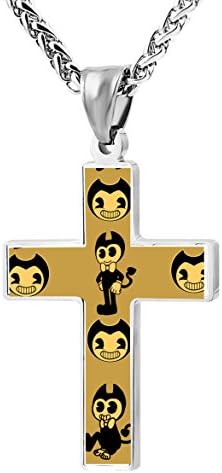 Nekfun Zinc Alloy Chain Cross Pendant Necklace Logan Paul 3D Printed Jewelry for Men Women