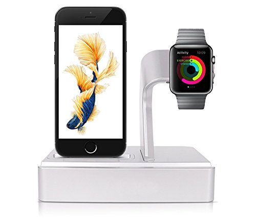 Apple Watch Stand, iPhone 7/7Plus/6S/6S Plus Charging Station, Instecho  2 in 1 Apple Watch iPhone Charging Dock Holder for iWatch Series 2/Series 1