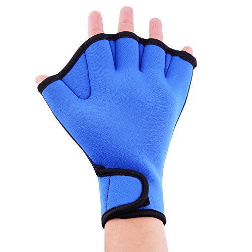 image for QILICHZ 1 Pair Aquatic Gloves Swim fins Hand Surfing Water Webbed Flip