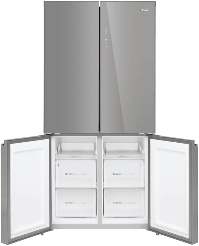 Side-by-Side Kühlschrank (T-Door), Grau/Glas, Serie-3