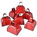 Red Metal Cowbell Noisemakers Set - School Cowbells 12 Pack - Play Kreative