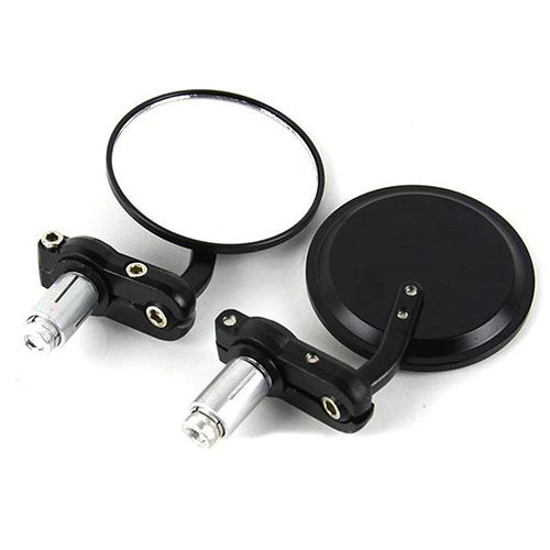 Shentesel 2 Pcs Motorcycle Rear Mirrors Scooter Handlebar Bar End Mirrors Rearview Mirror