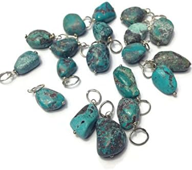 Large Nugget Turquoise and Sterling Silver Add A Dangle Charm Oval Jump Ring
