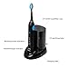 Sonic Electric Toothbrush Rechargeable-Includes UV Sanitizer and Timer 5 Brush Modes 4 Replacements Heads Holder and Charger, Waterproof for Shower and Family - RLT236 Black-by BESTEK